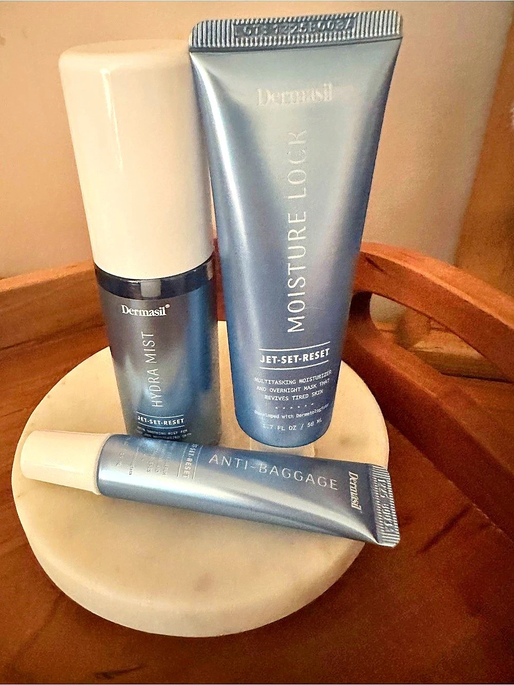 New 3 piece Set of Dermasil Jet-Set-Reset skincare